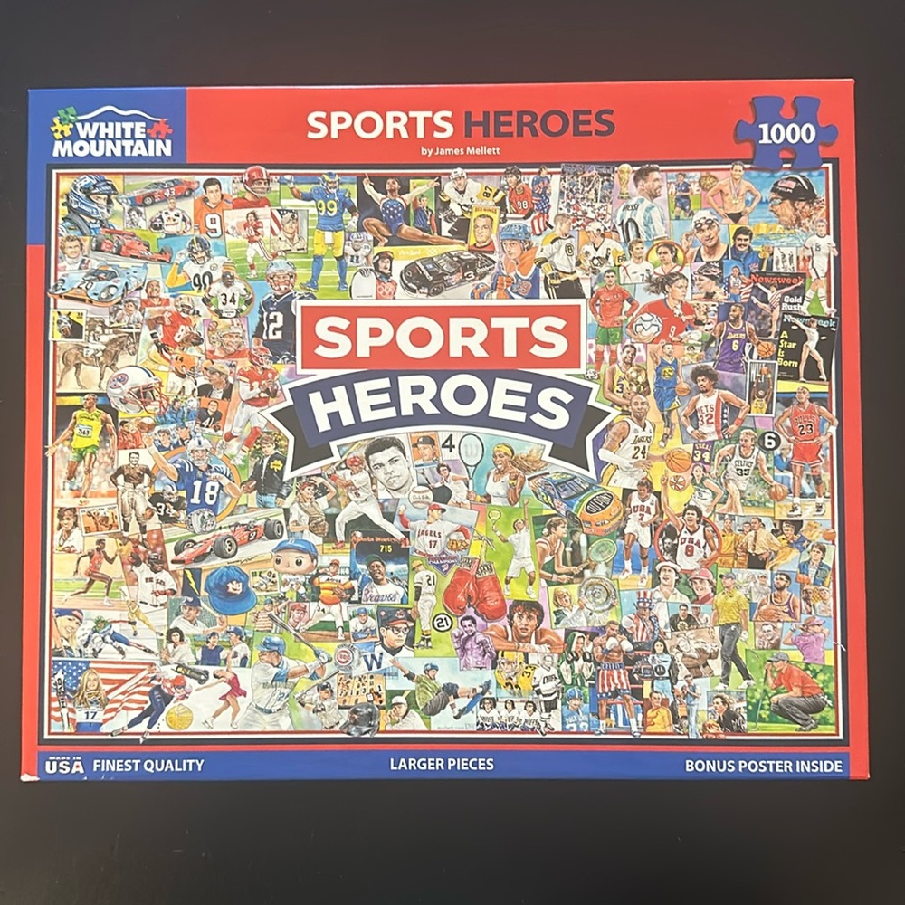 1000-Piece Sports Heroes Puzzle